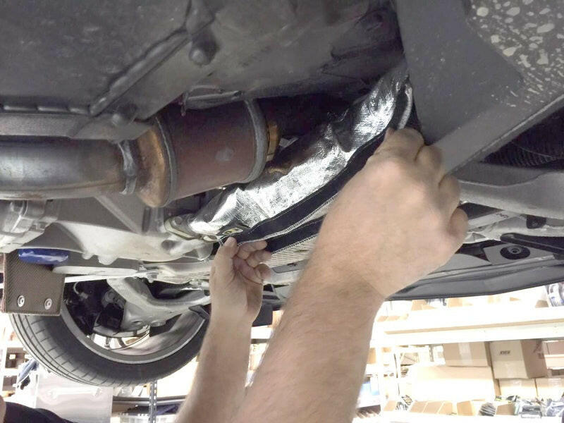 DEI Corvette C7 Oil Cooler Line Sleeves 2in - 2-1/2in x 18in Heat Shroud Thermal Wrap DEI