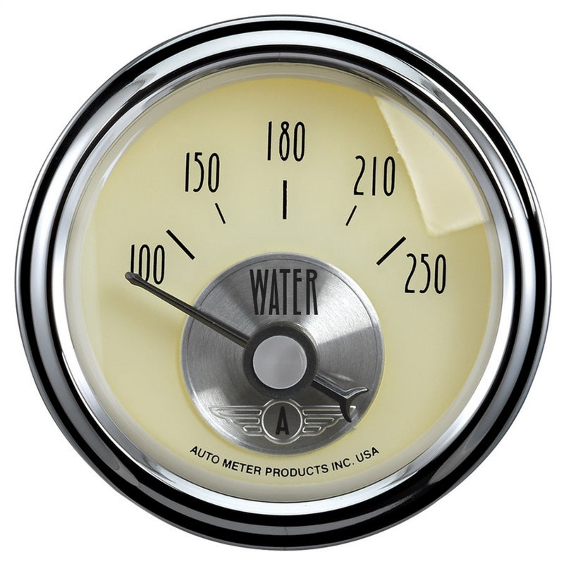 Autometer Prestige Antique Ivory Series 2-1/16in 100-250 Deg F Electric Water Temp Gauge Gauges AutoMeter