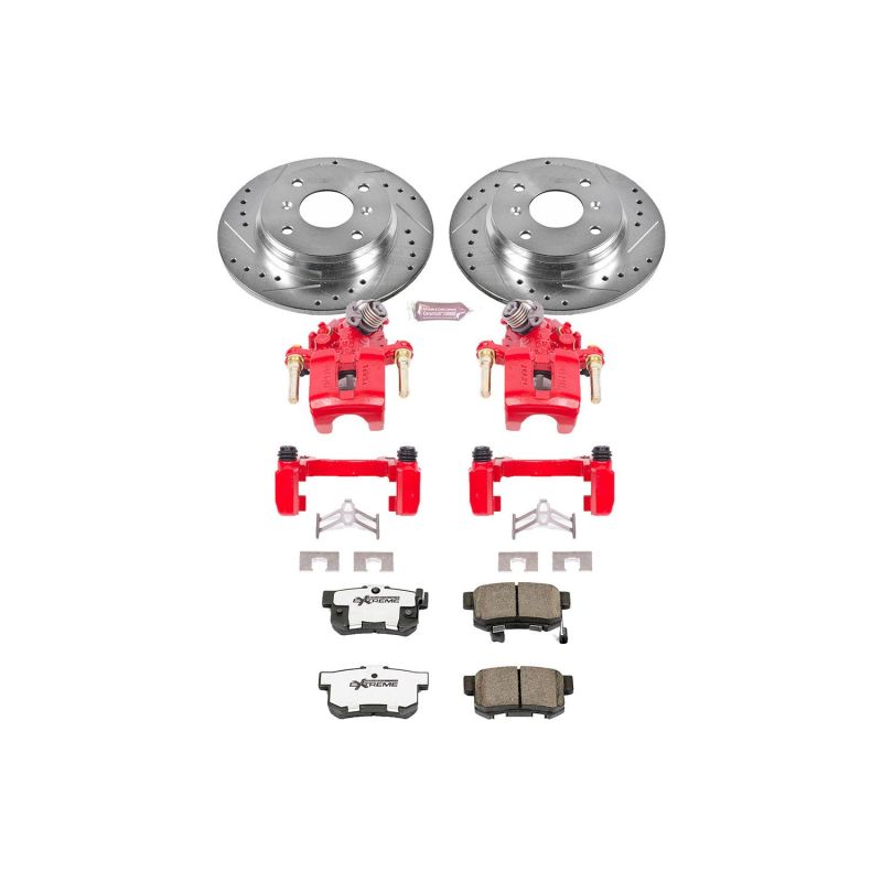 Power Stop 92-96 Honda Prelude Rear Z26 Street Warrior Brake Kit w/Calipers Brake Kits - Performance D&S PowerStop