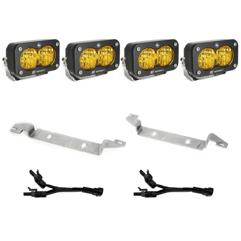 Baja Designs 2022+ Toyota Tundra S2 Sport Fog Pocket Kit - Baja Amber Fog Lights Baja Designs