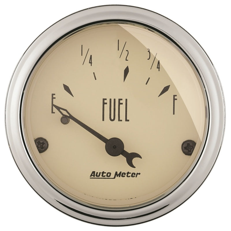 Autometer 2in 73 E/8-12 F Antique Beige Fuel Level Gauge Gauges AutoMeter