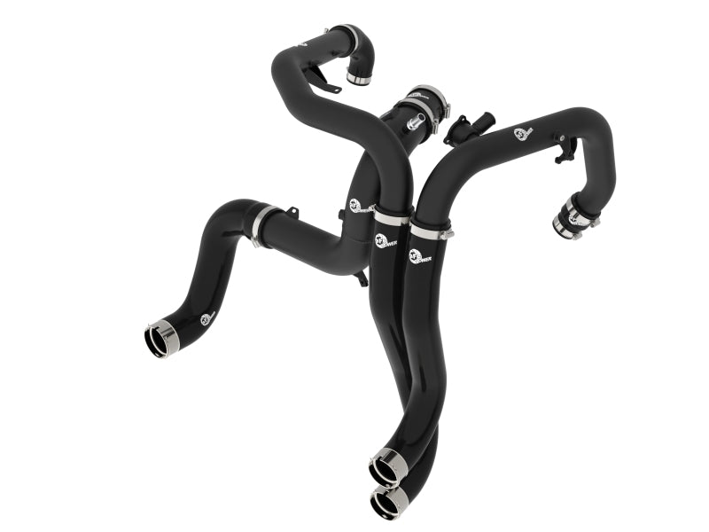 aFe 22-24 Ford Bronco Raptor V6-3.0L BladeRunner Aluminum Hot and Cold Charge Pipe Kit - Black Intercoolers aFe