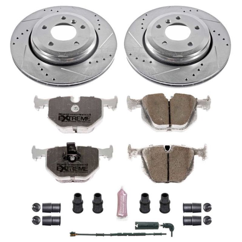 Power Stop 01-06 BMW 330Ci Rear Z26 Street Warrior Brake Kit Brake Kits - Performance D&S PowerStop