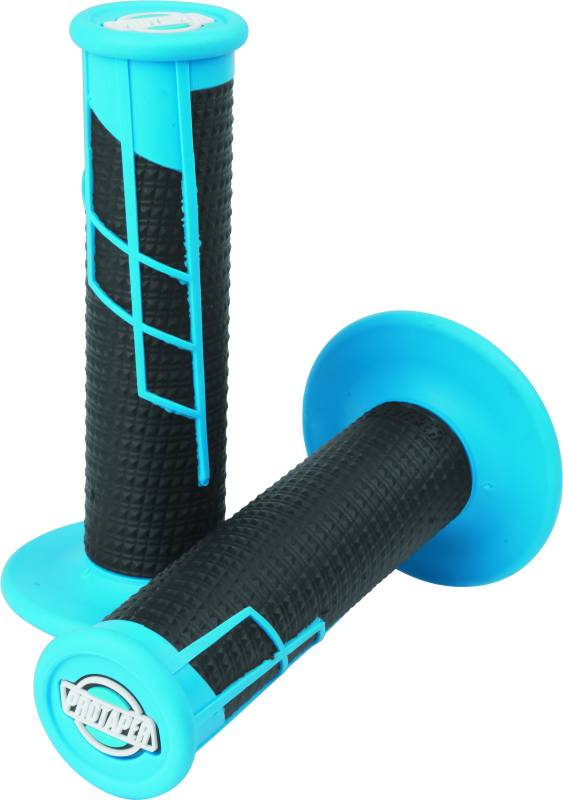 ProTaper Clamp-On 1/2 Waffle Grip - Neon Blue/Black Grips ProTaper