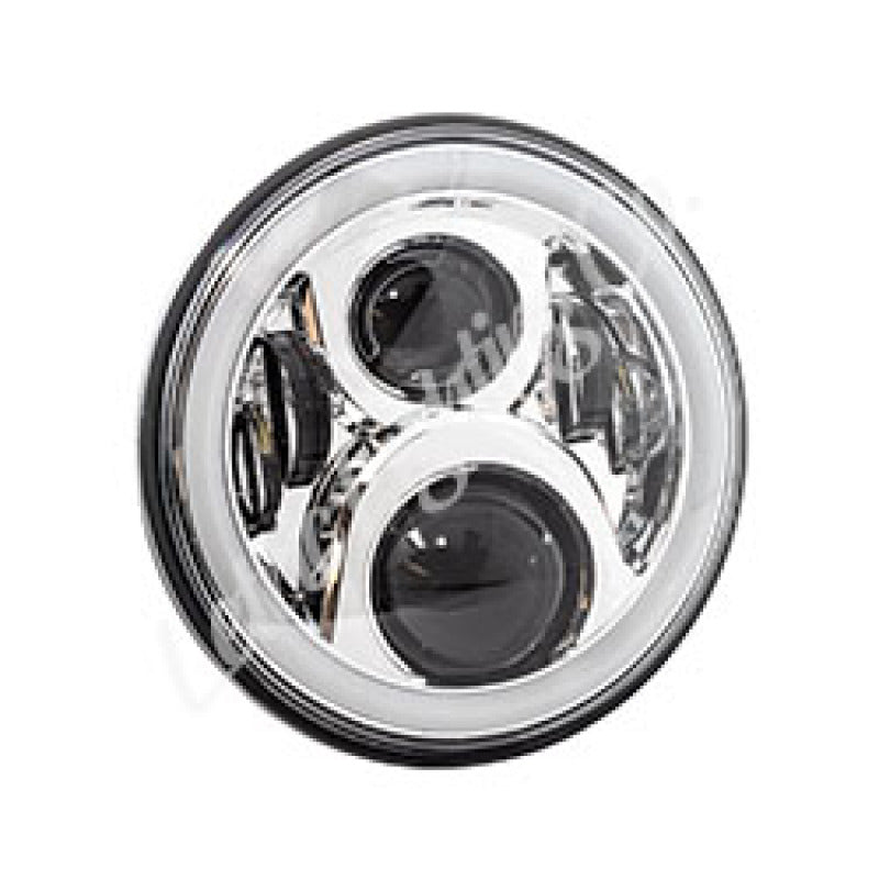 Letric Lighting 7in LED Chrome Full-Halo Indian Headlights Letric Lighting