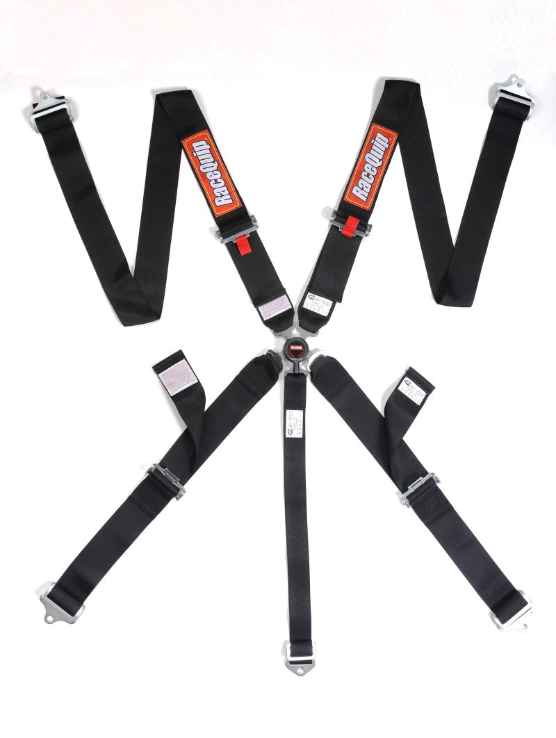 RaceQuip Black SFI CAMLOCK 5pt PU Lap Seat Belt Seat Belts & Harnesses Racequip