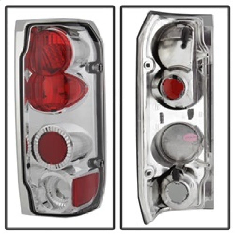 Spyder Ford F150 87-96/Ford Bronco 88-96 Euro Style Tail Lights Chrome ALT-YD-FF15089-C Tail Lights SPYDER