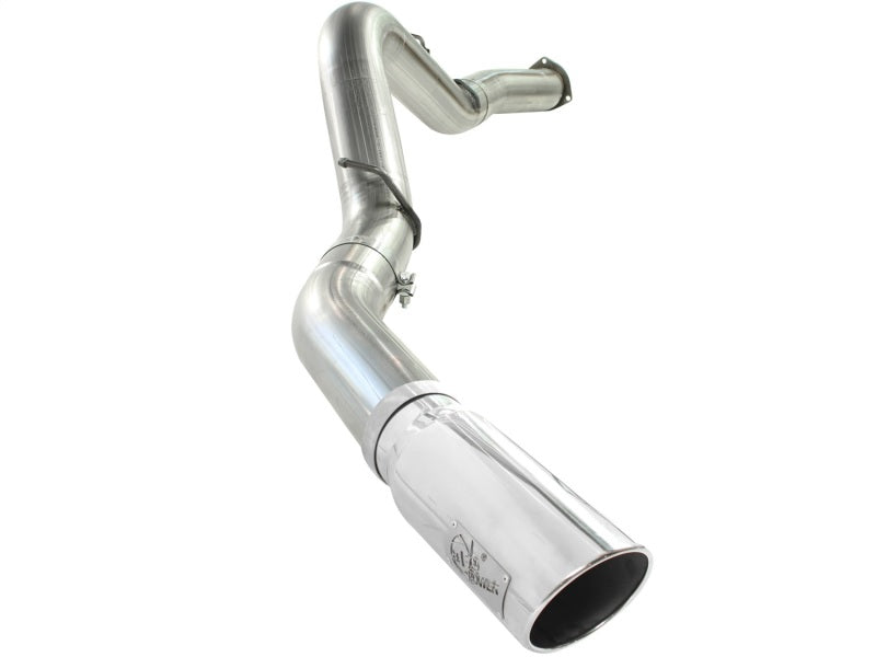 aFe MACHForce XP Exhaust 5in DPF-Polished, GM Diesel Trucks 07.5-10 V8-6.6L 9(td) LMM DPF Back aFe