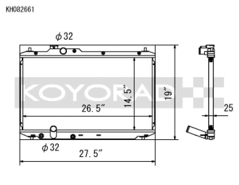 Koyo 12-15 Honda Civic SI 2.4L (MT) Radiator Radiators Koyo