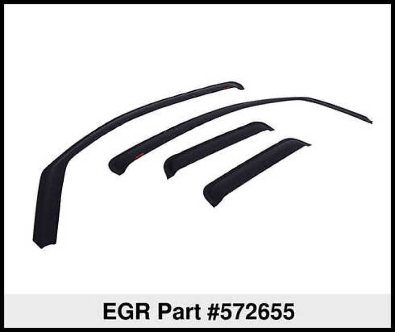 EGR 09-12 Dodge Ram F/S Pickup Quad Cab In-Channel Window Visors - Set of 4 - Matte (572655) Wind Deflectors EGR