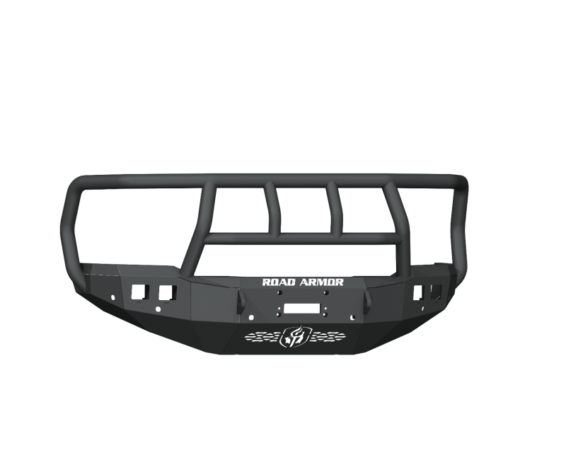 Road Armor 19-20 Ram 2500 Stealth Front Winch Bumper w/Titan II Guard/6 Sensor Holes - Tex Blk Bumpers - Steel Road Armor