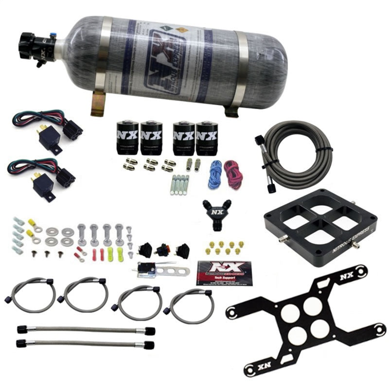 Nitrous Express Dominator Dual Stage Billet Crossbar Nitrous Kit (50-300 & 100-500HP) w/Comp Bottle Nitrous Systems Nitrous Express