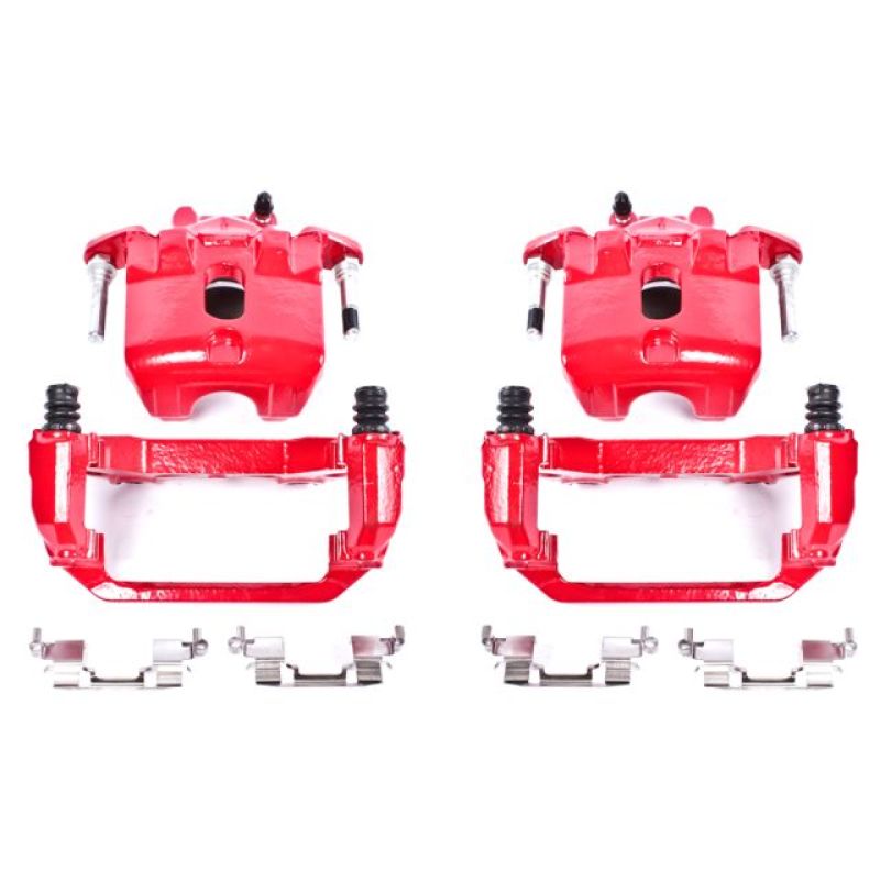 Power Stop 03-07 Nissan Maxima Front Red Calipers w/Brackets - Pair Brake Calipers - Perf PowerStop