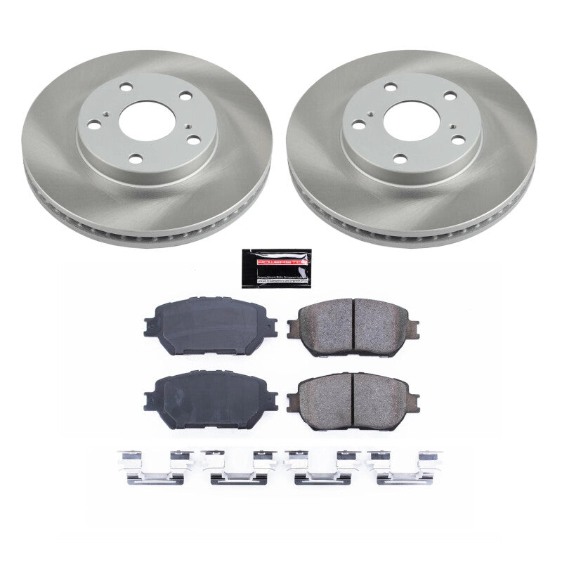 Power Stop 02-06 Toyota Camry Front Semi-Coated Rotor Kit Brake Kits - Performance Blank PowerStop