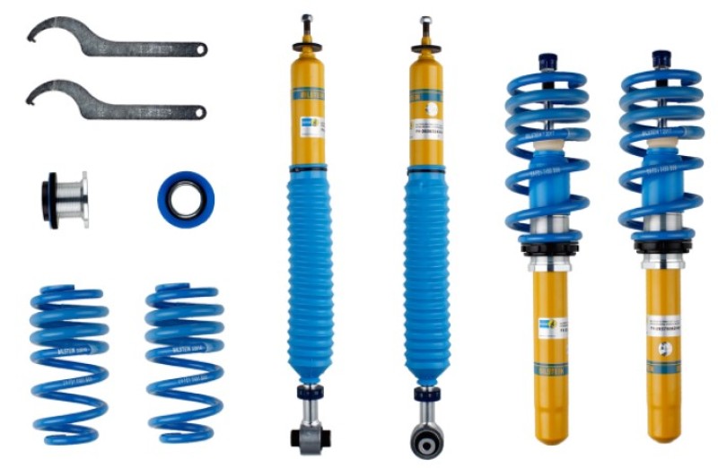 Bilstein B16 (PSS10) 17-19 Audi A4 Front and Rear Suspension Kit Coilovers Bilstein