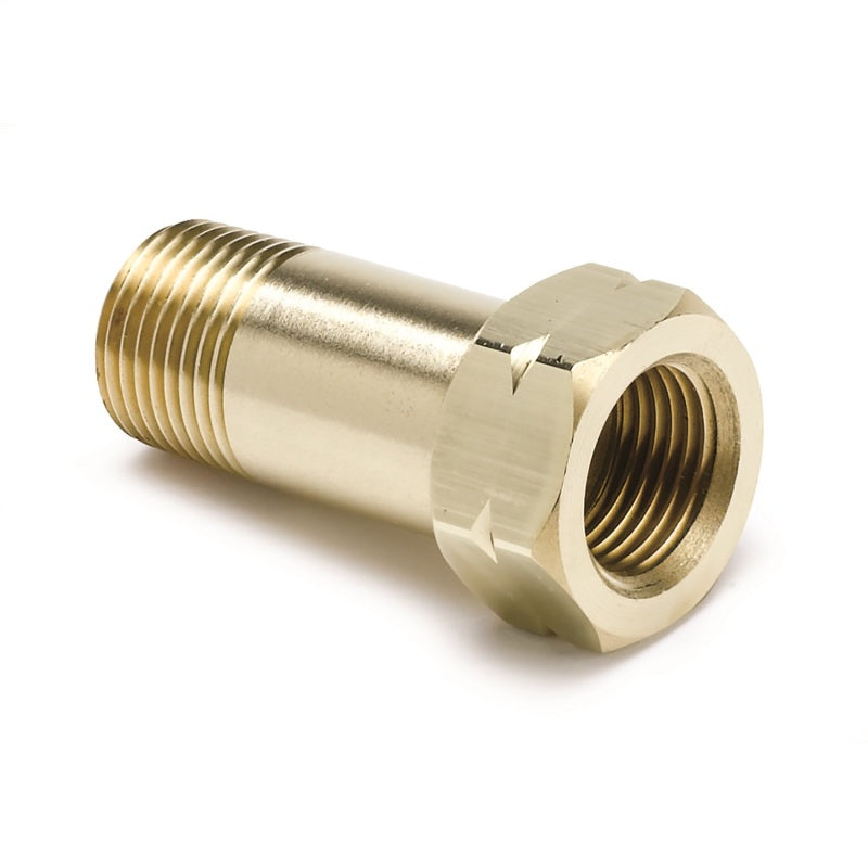 Autometer Fitting Adapter 3/8in NPT Male Extension Brass for Mechanical Temperature Gauge Battery Chargers AutoMeter