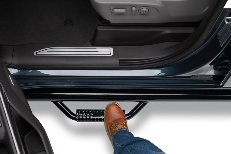 N-Fab Nerf Step 20-21 Chevy/GMC 2500/3500 Crew Cab 6.4ft Bed - Bed Access - Gloss Black - 3in Side Steps N-Fab