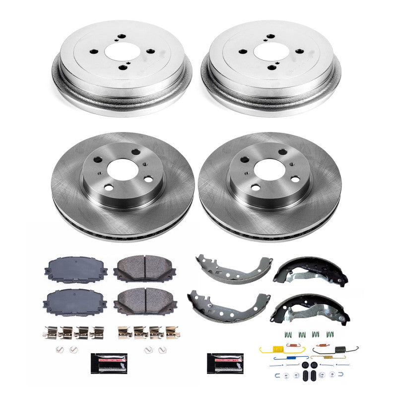 Power Stop 15-18 Toyota Yaris Front & Rear Autospecialty Brake Kit Brake Kits - OE PowerStop