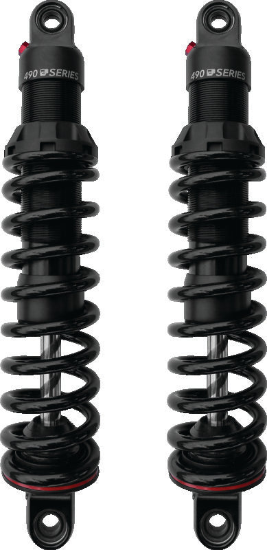 Progressive Harley Dyna 490 Series Shocks 13.5in Bearing - Black Shocks and Struts Progressive