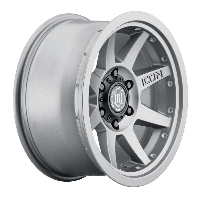 ICON Rebound Pro 17x8.5 6x5.5 0mm Offset 4.75in BS 106.1mm Bore Titanium Wheel Wheels - Cast ICON