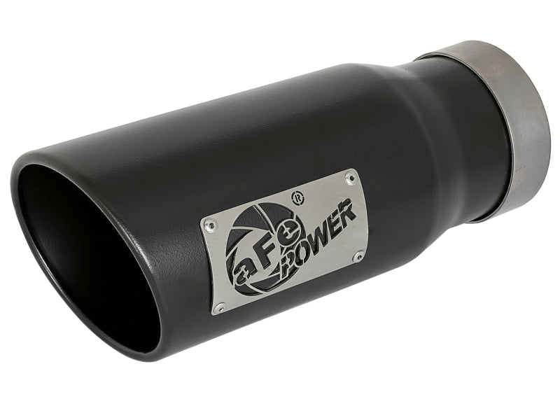 aFe MACH Force-Xp Universal Exhaust Tip 4 IN Inlet x 5 IN Outlet x 12 IN L- Black Tip Tips aFe