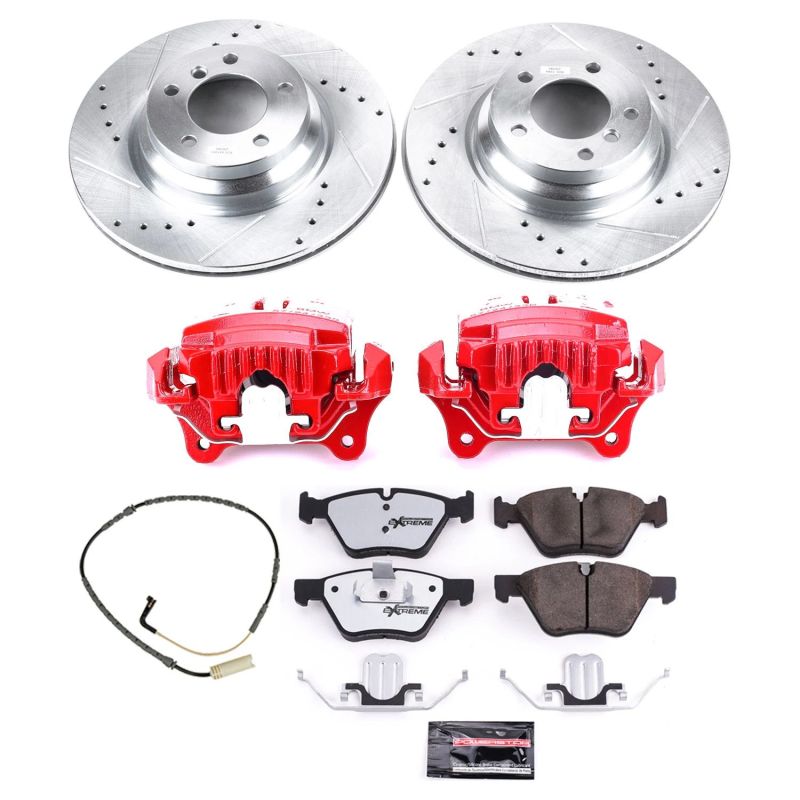 Power Stop 2006 BMW 330xi Front Z26 Street Warrior Brake Kit w/Calipers Brake Kits - Performance D&S PowerStop