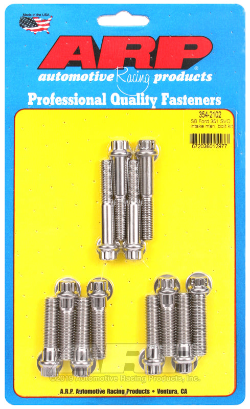 ARP SB Ford 351 SVO Intake Manifold Bolt Kit Hardware Kits - Other ARP