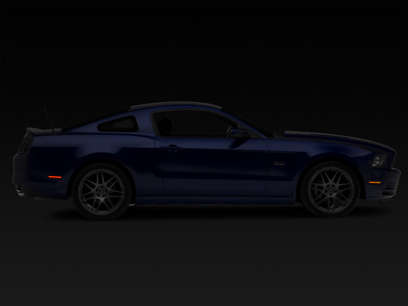 Raxiom 10-14 Ford Mustang Axial Series LED Side Marker Lights (Smoked) Sidemarkers & Indicators Raxiom