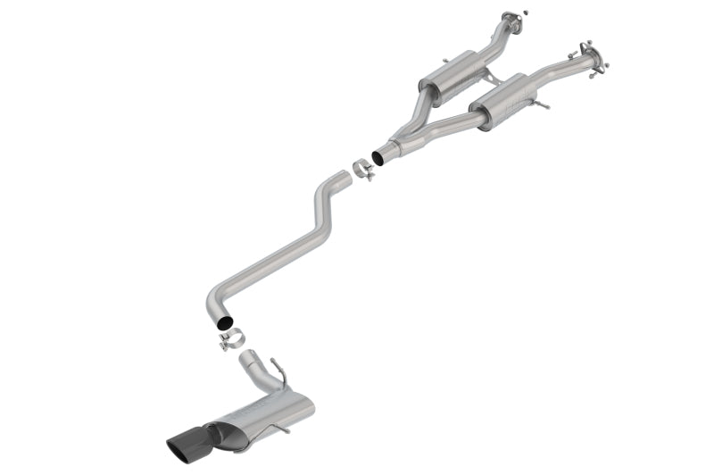 Borla 14-18 Jeep Grand Cherokee 3.6L V6 AWD AT 4DR 2.50in S-TYPE Cat-Back Exhaust Black Chrome Tip Catback Borla