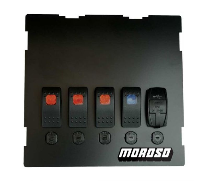 Moroso 99-04 Mazda Miata NB Radio/HVAC Pocket Block Off Plate With Switches Dash Mounts Moroso