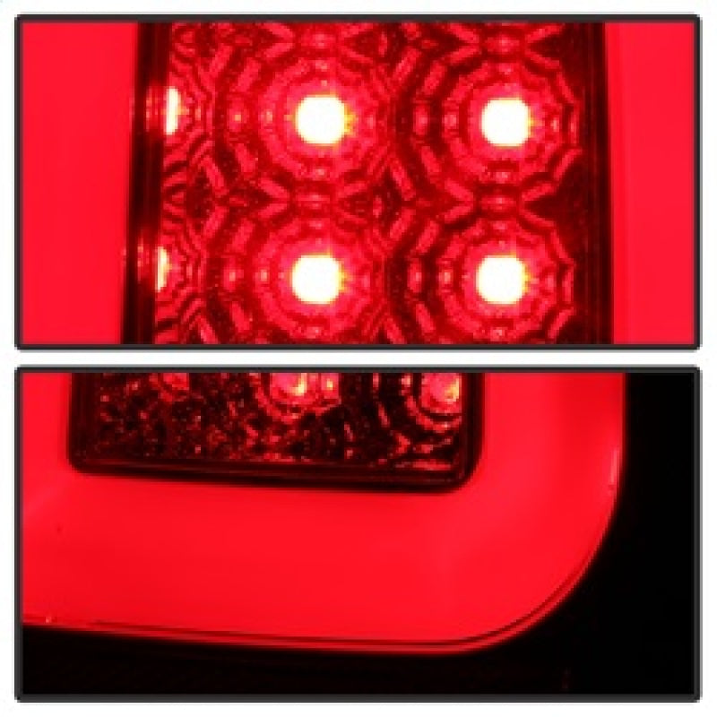 Spyder 97-03 Ford F150 Stylsd. F250 V3 Light Bar LED Tail Lights - Red/Clr ALT-YD-FF15097V3-LBLED-RC Tail Lights SPYDER
