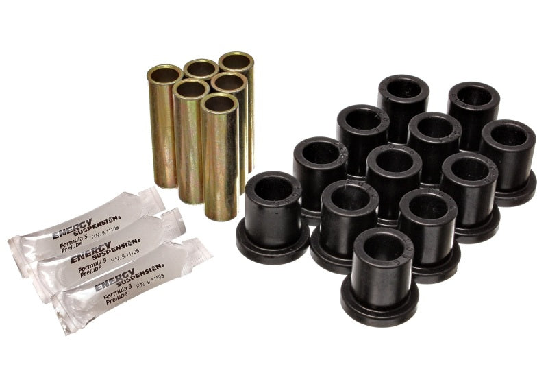 Energy Suspension 57-72 Ford F-100 / F-150 Rear 2WD Black Spring and Shackle Set Bushing Kits Energy Suspension