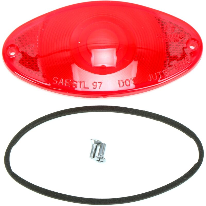 Bikers Choice Red Cateye Replacement Lens W/Screw Kit Tail Lights Bikers Choice