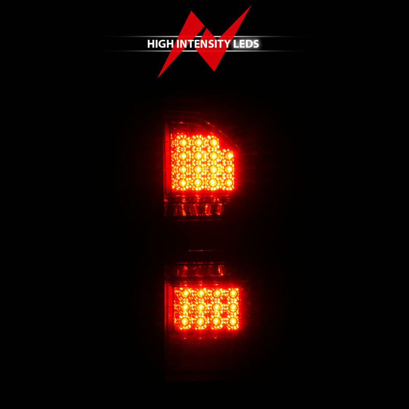 ANZO 2014-2018 GMC Sierra LED Tail Lights Black Housing Smoke Lens Tail Lights ANZO