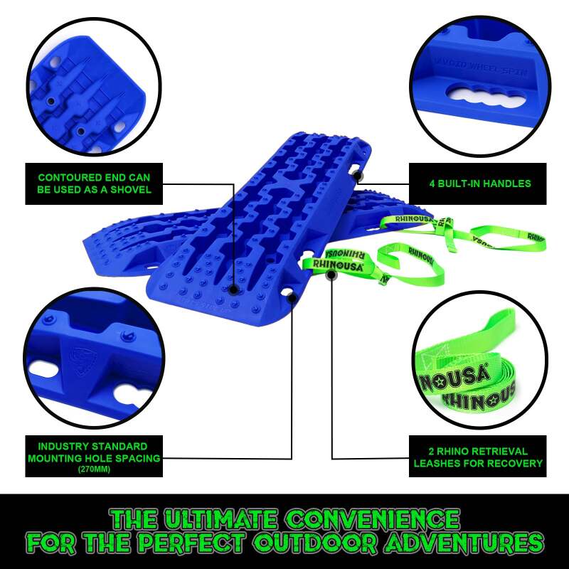 Rhino USA Recovery Traction Boards - Blue (Pair) Recovery Boards Rhino USA