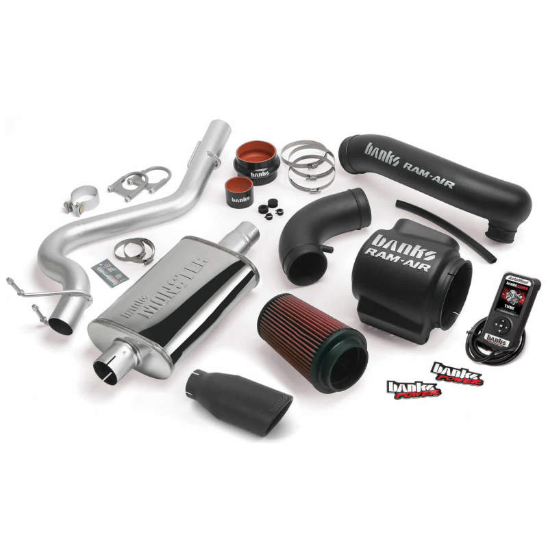 Banks Power 98-99 Jeep 4.0L Wrangler Stinger System - SS Single Exhaust w/ Black Tip Performance Packages Banks Power