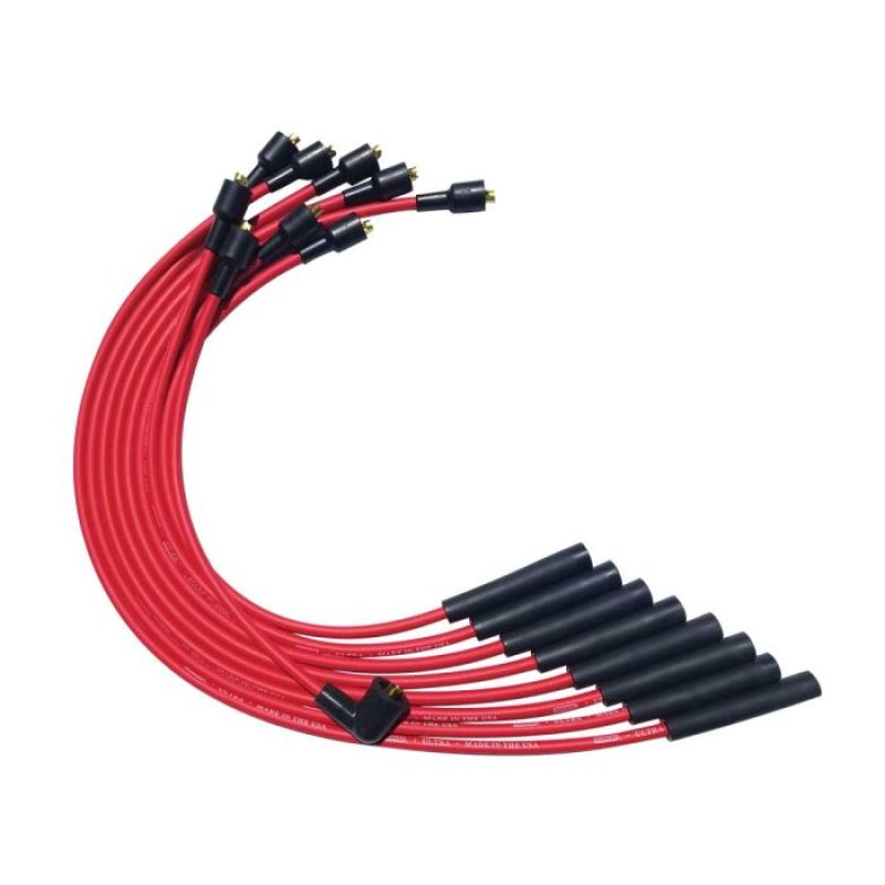 Moroso SB Chrysler Mopar 273/318/340/360 Str Plug HEI Ultra Spark Plug Wire Set - Red Spark Plug Wire Sets Moroso