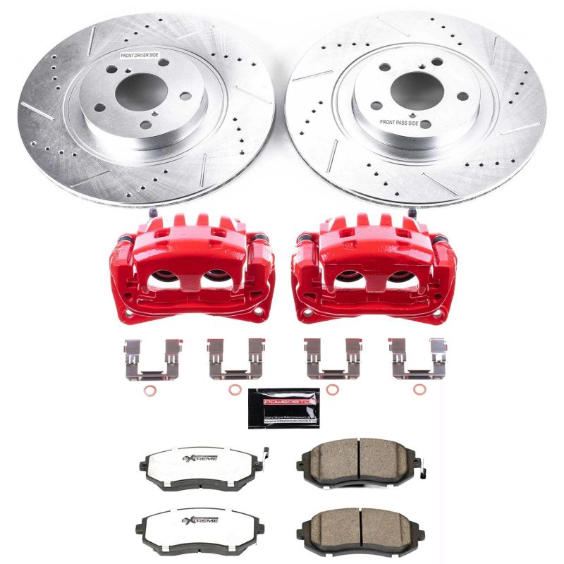Power Stop 04-06 Subaru Baja Front Z26 Street Warrior Brake Kit w/Calipers Brake Kits - Performance D&S PowerStop