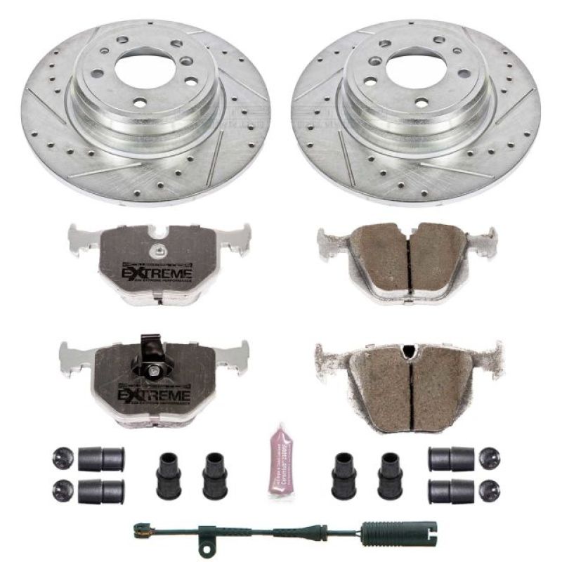 Power Stop 1995 BMW 740i Rear Z26 Street Warrior Brake Kit Brake Kits - Performance D&S PowerStop