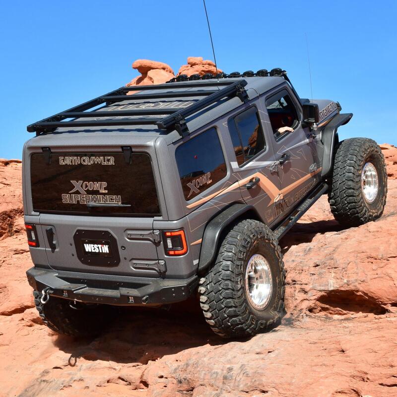 Westin 18-25 Wrangler JL Spare Tire Delete Plate - Tex. Blk Tire Carriers Westin