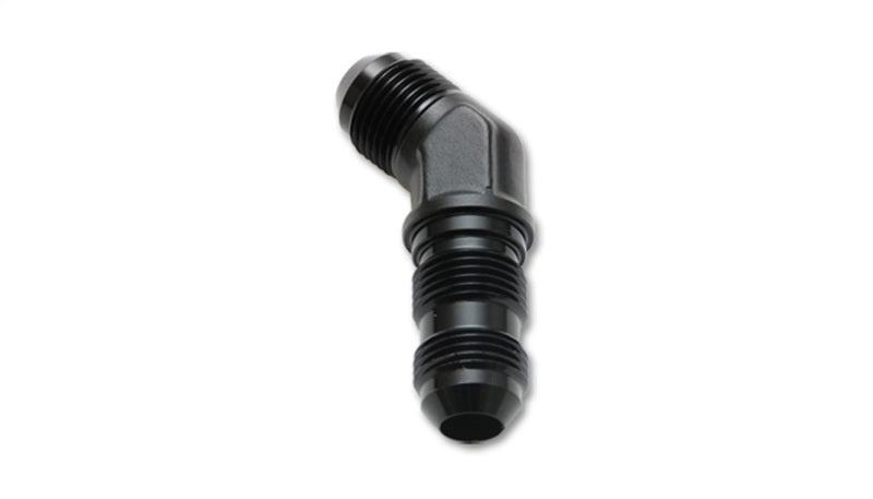 Vibrant -16AN Bulkhead Adapter 45 Deg Elbow Fitting - Anodized Black Fittings Vibrant