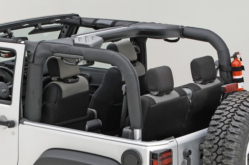 Rugged Ridge Roll Bar Cover Black Vinyl 07-18 Jeep Wrangler JK Roll Cage Components Rugged Ridge