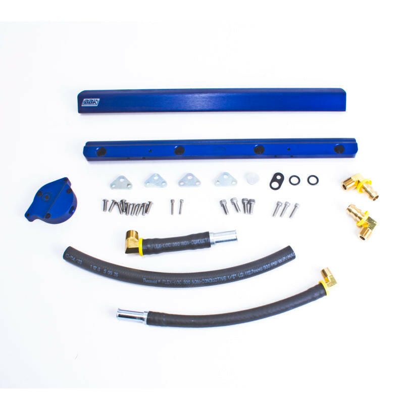 BBK 86-93 Mustang 5.0 High Flow Billet Aluminum Fuel Rail Kit Fuel Rails BBK