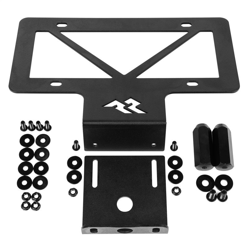 Rugged Ridge Tag Relocation Bracket Rear 18-20 Jeep Wrangler JL Spare Tire Carriers Rugged Ridge