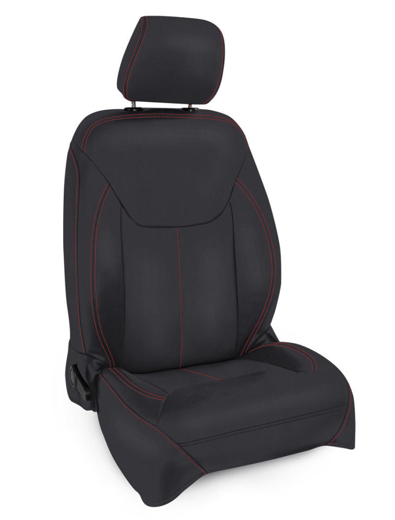 PRP 13-18 Jeep Wrangler JK Front Seat Covers/2 door or 4 door (Pair) - Black with Red Stitching Seat Covers PRP Seats