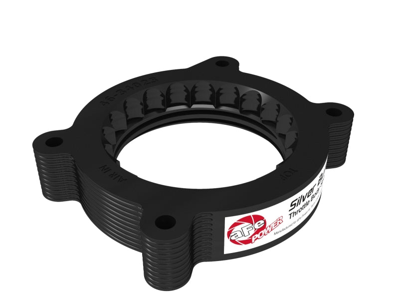 aFe 2020 Vette C8 Silver Bullet Aluminum Throttle Body Spacer / Works With aFe Intake Only - Black Throttle Body Spacers aFe