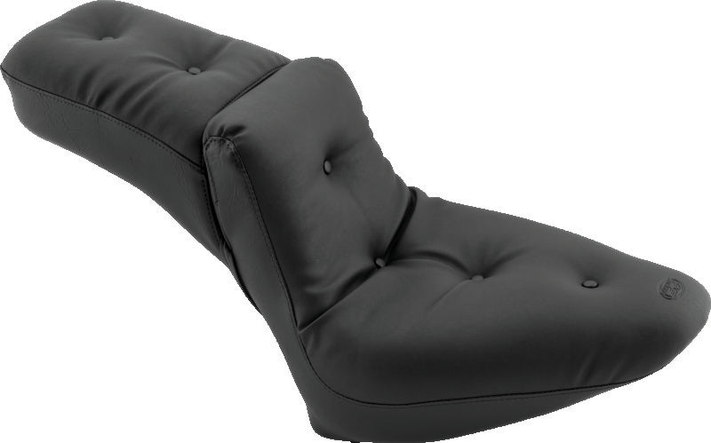 Mustang 84-06 Harley Standard Rear Tire Duke Extra Wide 1PC Seat Regal - Black One-Piece Motorcycle Seats Mustang Motorcycle