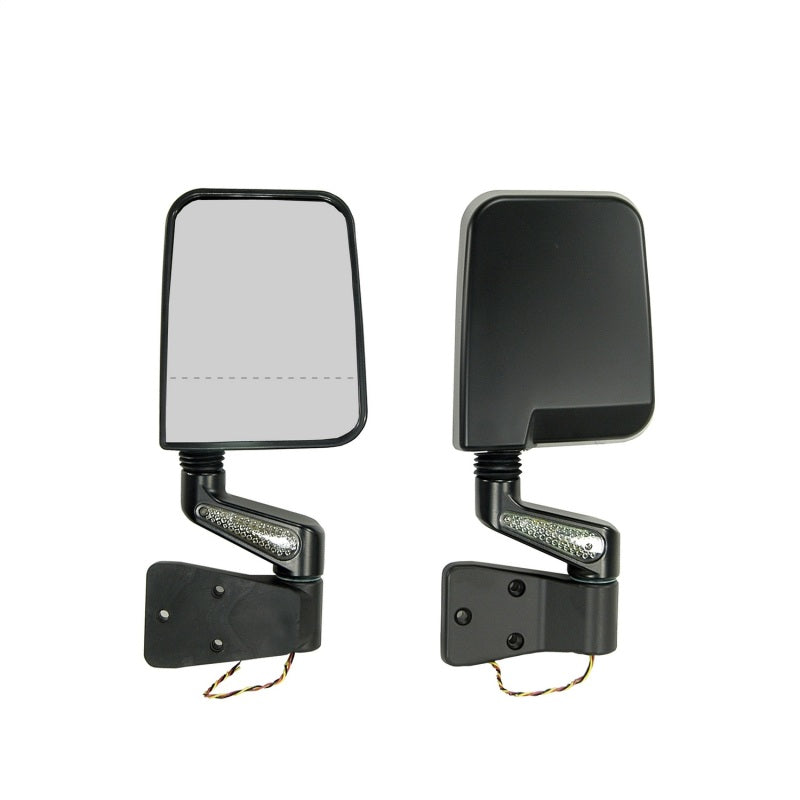 Rugged Ridge 87-02 Jeep Wrangler YJ/TJ Black Dual Focus Door Mirror Kit w/ LED Signal Exterior Trim Rugged Ridge