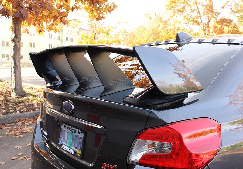 PERRIN 15-21 Subaru STI Wing Stabilizer - Black Spoilers Perrin Performance
