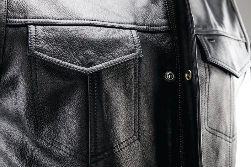 Kuryakyn Leather By River Road Vandal Club Vest Black - Small Vests Kuryakyn